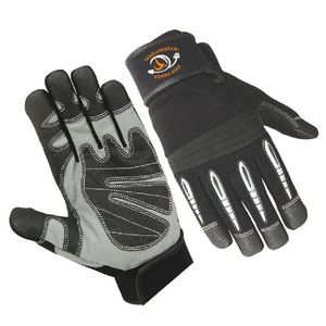 Gants de protection chauds en nitrile et cuir pour la construction et la mécanique - Product Image 2