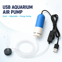 Pompe à air portable USB professionnelle pour mini-aquarium, ultra silencieuse, aérateur d'oxygène réglable pour la pêche, les animaux de compagnie et les voyages en extérieur