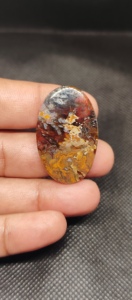 Cabochon en agate turque brun naturel pour la fabrication de bijoux |   Pierre d'agate polie de haute qualité en gros - Product Image 5