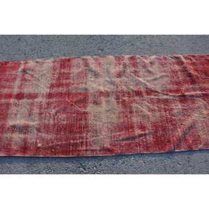 Vintage 3.3 X 9.5ft Rouge Brun Turc Tapis Classique Grande Surface Tapis Latex Patchwork Abstrait Rectangle Couloir Adolescent Chambre - Product Image 4