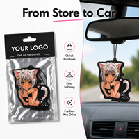 Pendentif de voiture JDM Anime imprimé sur mesure, désodorisant longue durée avec boîte de présentation pour la distribution en magasin