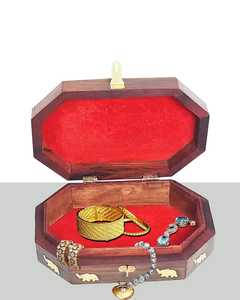 Caja de madera Náutica para el hogar y la decoración hecha a mano de madera Rectangular tallas intrincadas decoración joyero marrón regalo - Product Image 4