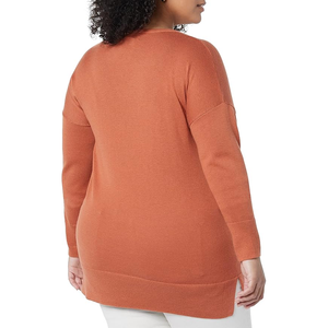 Suéter de algodón 100% súper suave para mujer, suéter transpirable de manga larga de talla grande para mujer - Product Image 2