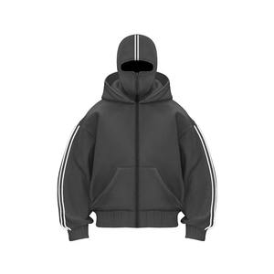 Sudaderas con capucha de patrón sólido de estilo informal de invierno para hombre de algodón 100%, sudaderas con estampado Digital frontal, servicio OEM disponible, teñido liso - Product Image 4