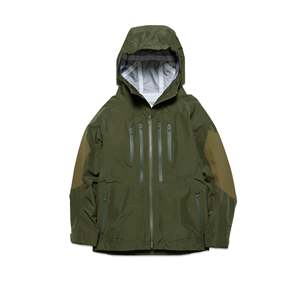 Parka de montagne imperméable Gore-Tex blanche, veste à coque dure enduite pour l'alpinisme - Product Image 1