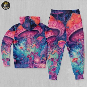 Survêtements de sport de sublimation unis 100% coton, respirant et ajusté, survêtements de sport ajustés, nouveau design à la mode pour hommes, au prix de gros - Product Image 5