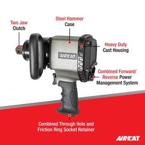 Clé à chocs pneumatique à double marteau avec poignée pistolet, couple de 2 500 pi-lbs, outils OEM personnalisables - Product Image 5