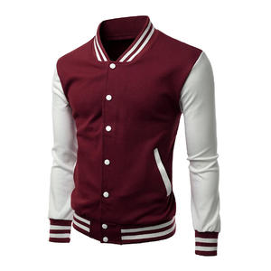 2023 qualité supérieure hommes Varsity Baseball veste coupe ajustée collège Design laine tissu longue vente en gros blanc haute qualité Varsity - Product Image 1