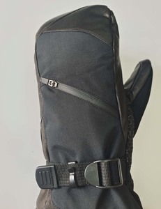 Gants de sport coupe-vent imperméables de haute qualité Logo personnalisé mitaine neige polaire Snowboard gants de ski en peau de chèvre naturelle pour hommes - Product Image 6