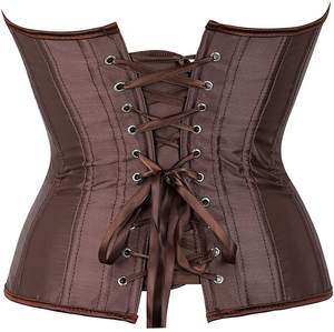 Kelly Green Satin Corset Body Shaping Shapewear Taille Minceur Bustier Lingerie pour Femmes Élégant Sexy Mode Porter - Product Image 6