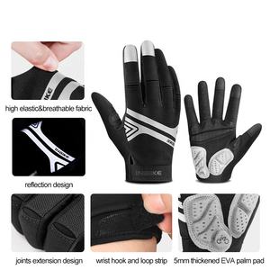 Nueva marca personalizada deportes carreras GEL dedo completo Fitness cuero ciclismo bicicleta guantes de bicicleta - Product Image 2
