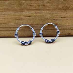 Pendientes minimalistas tradicionales de Plata de Ley 925 Vintage elegantes y ligeros para bodas y uso diario - Product Image 3