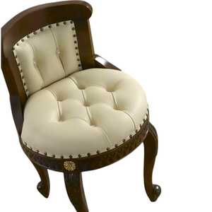 ชุดโต๊ะเครื่องแป้งไม้สักเนื้อแข็งทำมือสุดหรูสำหรับห้องนอนและห้องแต่งหน้ารวมถึงโต๊ะเครื่องแป้งโต๊ะกระจกเก้าอี้สำหรับห้องนั่งเล่น - Product Image 4