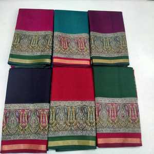 ส่าหรีผ้าฝ้ายวิสคอสผ้านุ่มคุณภาพดีสไตล์โมเดิร์นพิมพ์ลายพร้อมงานแต่งงานและเทศกาลดิวาลี - Product Image 3