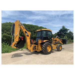 Retroexcavadora Caterpillar con cabina cerrada, barra de cucharón extensible y cucharón de cargador Ideal para servicios públicos, trabajos viales - Product Image 3