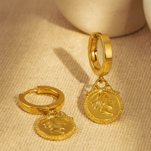 Queen <b>Huggies</b> Hoop <b>Earrings</b> - Product Image 3
