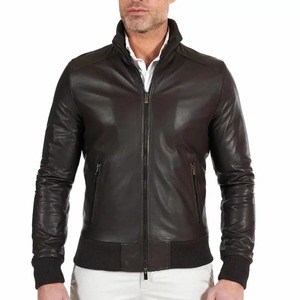 Chaqueta de cuero de invierno para hombre de calidad superior de tendencia superior patrón sólido alto diseño moda nuevo estilo Casual suministro al por mayor - Product Image 1