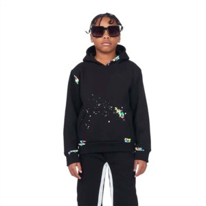 Survêtement empilé confortable et élégant pour enfants-Ensemble deux pièces à la mode pour garçons et filles-Parfait pour les vêtements décontractés et athlétiques - Product Image 2