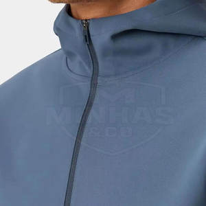 Servicio OEM al por mayor Mejor Diseño Hombres Media cremallera Sudadera con capucha Ligero Color sólido Hombres Media cremallera Sudadera con capucha - Product Image 5