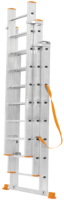 Échelle combinée en alliage d'aluminium de style européen 3x5 mètres, capacité de charge 150 kg, hauteur extensible 49 pieds, verrouillage manuel