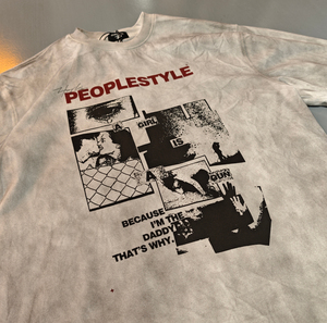 Wholesale Custom Streetwear 100% Cotton DTG Printing Oversized T-shirt Vintage Acid Wash <b>Spray</b> Dirty Boxy T-shirt for Men - Product Image 4