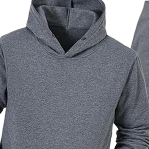 Premium <b>Plain</b> Fleece Tracksuit Set For <b>Men</b> <b>Grey</b> <b>Hoodie</b> And Jogger Suit Winter Warm Casual Wear Oem Custom Bulk Wholesale Fashion - Product Image 2