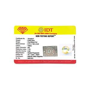 ไพลินเหลืองทรงเหลี่ยมธรรมชาติ-4.2 กะรัต โทแพซสีน้ำเงิน - Product Image 4