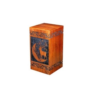 Urna de madera hecha a mano para caja humana, urna para mascotas, caja de entierro personalizada grande - Product Image 2