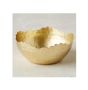 Pot à bougie rond en métal aux finitions martelées or brillant Fer de table décoratif pour la maison et le mariage pour la décoration de Noël - Product Image 5