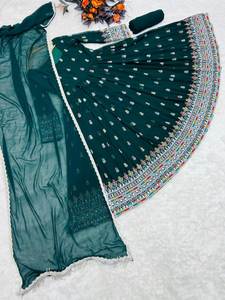 Ropa de boda y fiesta para mujer, traje de trabajo bordado de Georgette de imitación con fondo, venta al por mayor, novedad de 2023 - Product Image 5