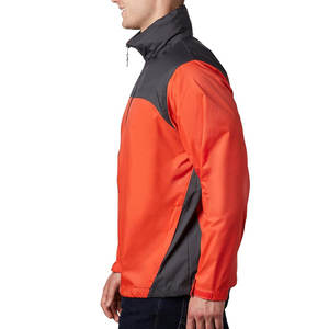Veste coupe-vent imperméable pour homme avec logo personnalisé 2026, légère, respirante, 100% polyester, col montant, capuche, manteau d'hiver en toile - Product Image 3
