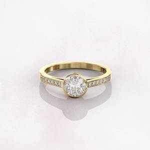 Igi แหวนหมั้นเพชรตัด1CT 18K ทองคำแท้แหวนของขวัญเพชรคลาสสิกแหวนของขวัญ14K เครื่องประดับความบริสุทธิ์ ODM - Product Image 6