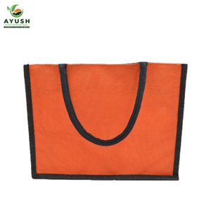 Sacs de courses écologiques pliables avec logo personnalisé en jute 100% sacs de courses écologiques - Product Image 4