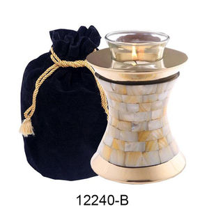 Juego de 4 urnas de recuerdo de latón de Fuego Azul, suministros funerarios, urnas de cremación de recuerdo, urna de cremación para adultos más vendida - Product Image 3