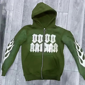 Sudaderas con Capucha de Invierno para Hombre, 100% Algodón, 440 g/m², con Parches Bordados Personalizados, Estilo Vintage Envejecido - Product Image 5