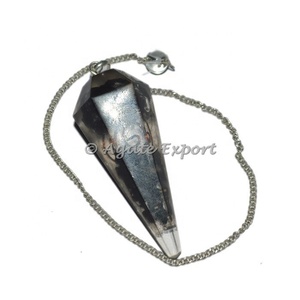 Stile Feng Shui pietra Semi-preziosa artigianato agata gemma intagliata pendolo di cristallo curativo quarzo sfaccettato pendoli in <span class=keywords><strong>metallo</strong></span> fatto - Product Image 6