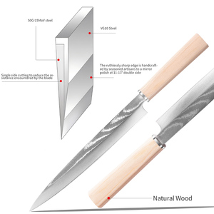 ด้ามไม้มีดซูชิญี่ปุ่นแบบมืออาชีพด้ามจับทำจากไม้ - Product Image 5