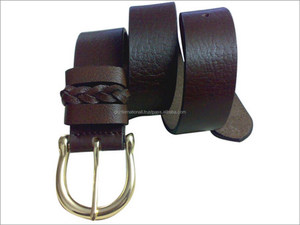 Cinturones de cuero genuino para hombre, correa de cuero genuino suave con acabado marrón de lujo hecha a mano, informal, con hebilla de metal de una sola punta sólida - Product Image 6