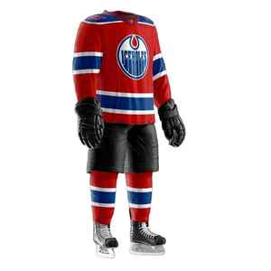 Conjunto de Uniformes de Hockey sobre Hielo con Logotipo Sublimado Personalizado, 100% Poliéster, Secado Rápido, Transpirable, Tallas Grandes, Nombre del Equipo Impreso, OEM - Product Image 4