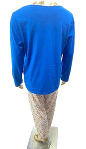 Conjunto de Pijama de 2 Piezas para Mujer, Diseño de Diseñador, 100% Algodón, Cintura Elástica, Ropa de Dormir para Primavera y Verano, Tejido de Punto - Product Image 6