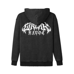 Ensemble sweat à capuche et pantalon de survêtement pour homme, style décontracté, personnalisable, effet délavé à l'acide - Product Image 3