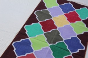 Durry y alfombra de algodón indio tradicional tejido a mano indio patrón geométrico lavable para dormitorio - Product Image 6