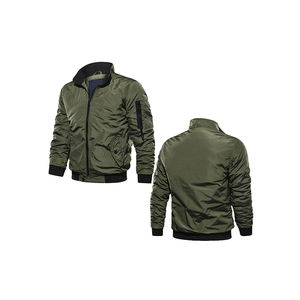 Veste bomber pour homme de haute qualité, manches longues, fermeture éclair, décontractée, mode de plein air, veste bomber à faible MOQ - Product Image 3