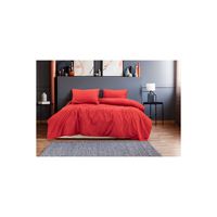 Juego de Funda de Edredón a Rayas Rojas/Negras/Azul Marino, 100% Algodón Satinado, Resistente a las Arrugas, con Sábana Ajustable, Ropa de Cama Elegante para un Aspecto Sofisticado