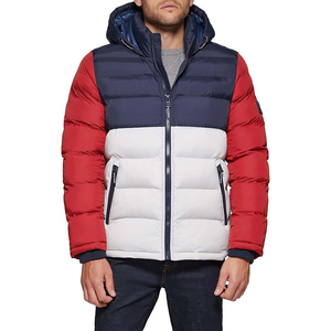 Chaqueta acolchada de lana de invierno para hombre, capucha, estilo callejero, cremallera frontal, servicio OEM disponible, carcasa de nailon, técnicas lavadas, no tejidas - Product Image 1