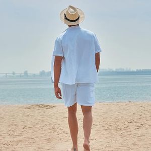 2025 Summer Two Piece Tracksuit Custom Chenille Embroidery Solid Color <b>Zip</b> <b>up</b> Short Sleeve Lapel <b>Shirt</b> and Shorts Set for <b>Men</b> - Product Image 4
