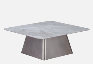 Mesa de centro cuadrada grande de Metal de estilo nórdico moderno, muebles de exhibición para sala de estar del hogar - Product Image 5