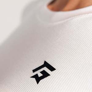 Crop top de gymnastique blanc Dynamic Grip - Product Image 4