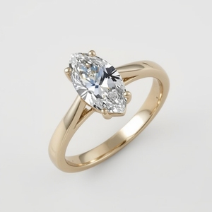 Bague de fiançailles élégante en or 10 carats avec diamants latéraux pour les occasions de mariage ou de fête des femmes - Product Image 3