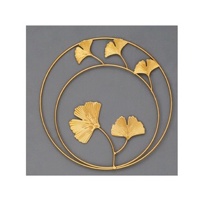 Diseño de hojas Arte de la pared de Metal Decoración para el hogar Hotel Restaurante Oficina Colgante de pared Artes Casa Calentamiento Decorativo - Product Image 2